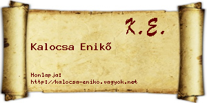 Kalocsa Enikő névjegykártya