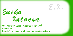 eniko kalocsa business card